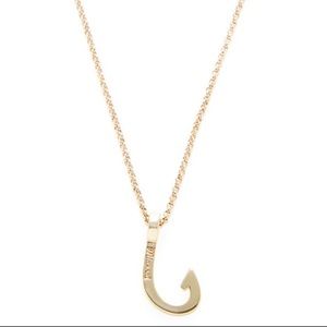 Miansai Gold Fishing Hook Pendant Necklace